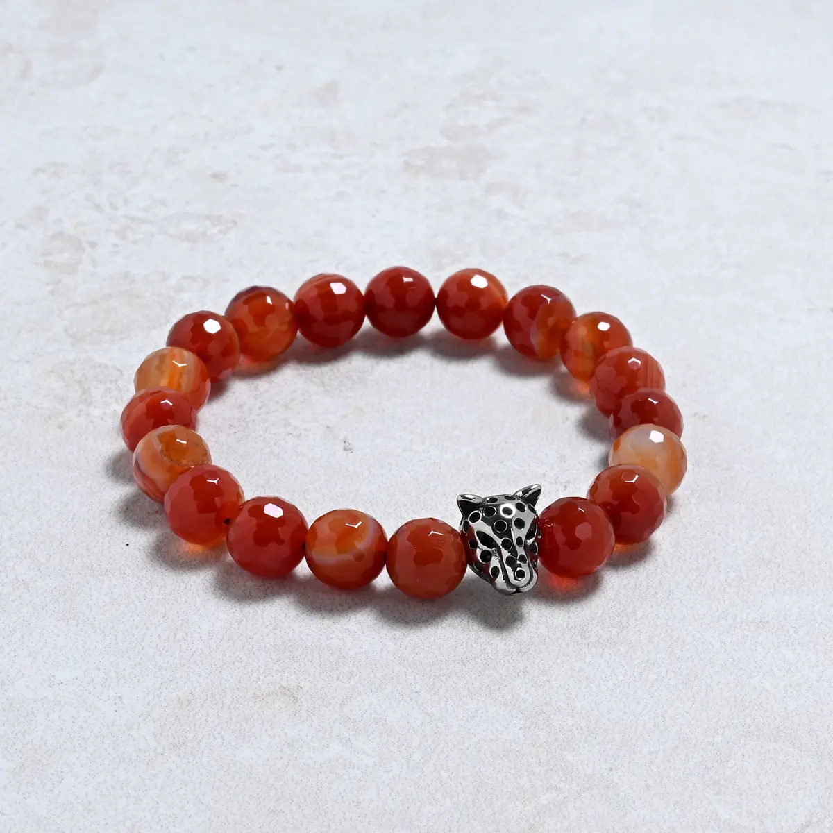 Carnelian 10Mm Natural Gemstone Stretch Bracelet 1
