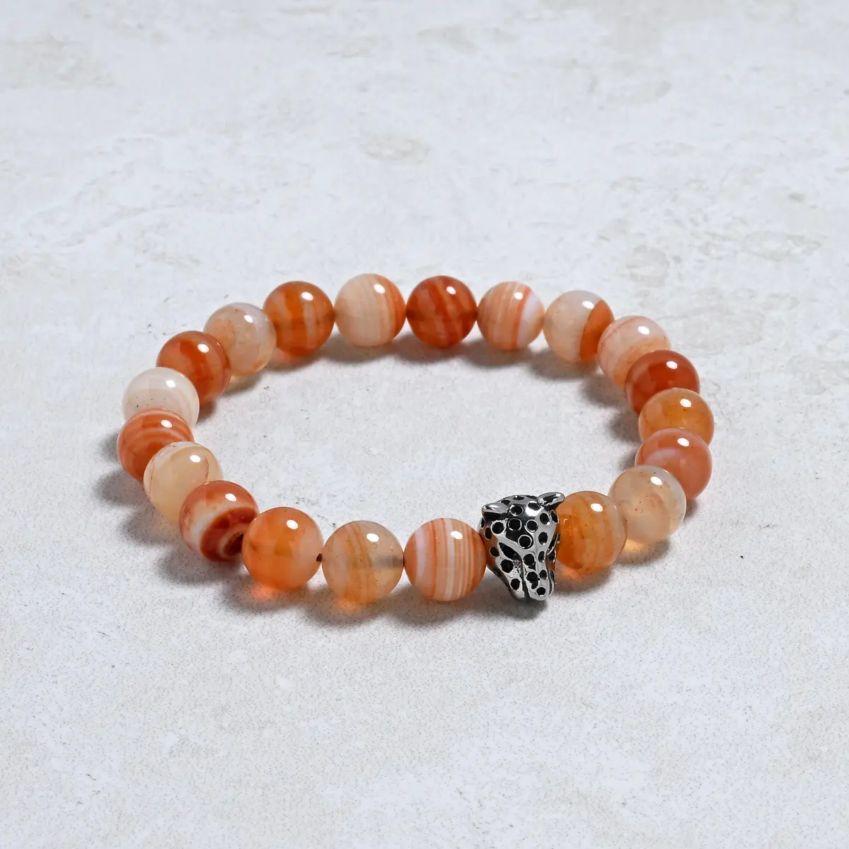 Carnelian 10Mm Natural Gemstone Stretch Bracelet 1