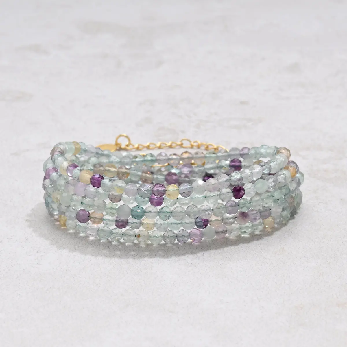Fluorite 3Mm Necklace With Sterling Silver Clasp - 31" 1