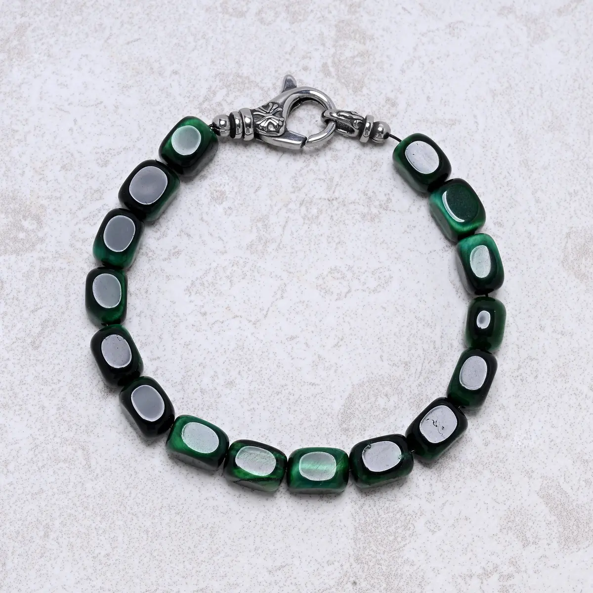 Green Tiger Eye 6X9mm Natural Gemstone Bracelet 1