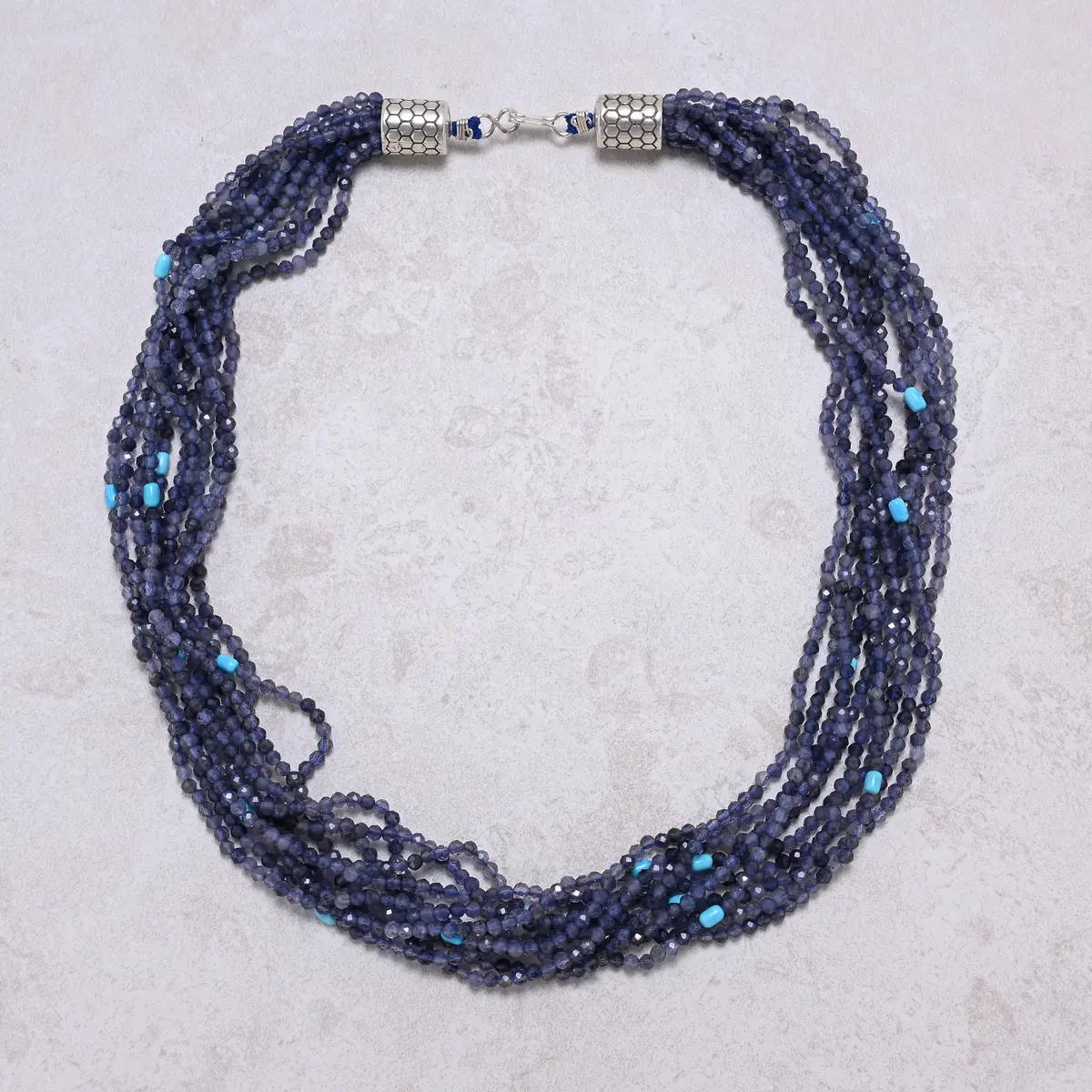 Iolite 3Mm Necklace With Sterling Silver Clasp - 21.5" 1