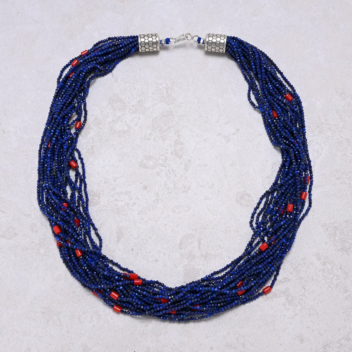 Lapis 2Mm Necklace With Sterling Silver Clasp - 21.5" 1
