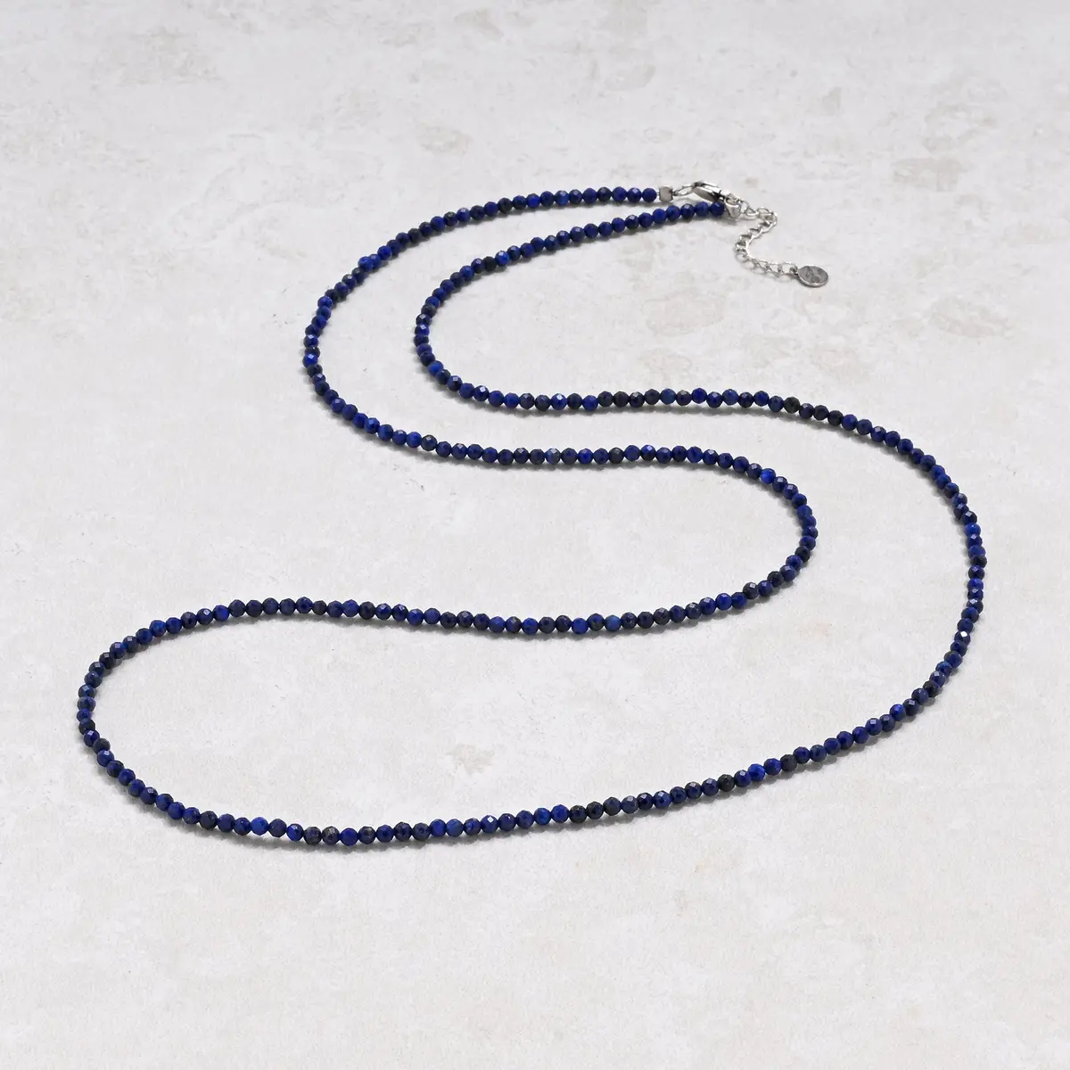 Lapis 3Mm Necklace With Sterling Silver Clasp - 31" 1