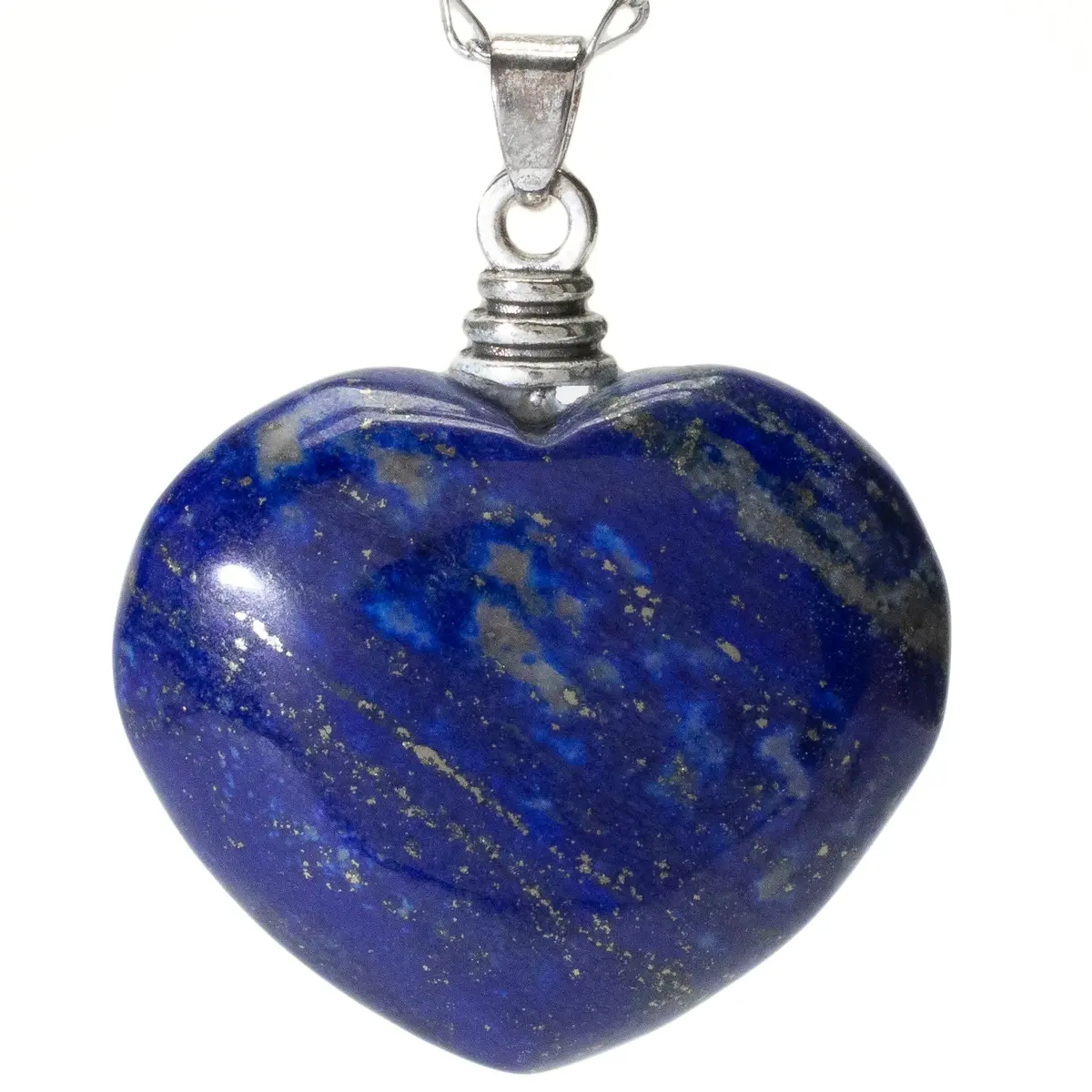 Natural Lapis Heart Pendant On Chain 1