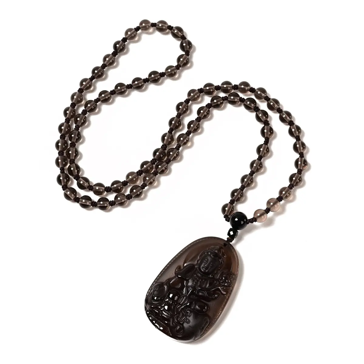 Obsidian Guan Yin Necklace 1