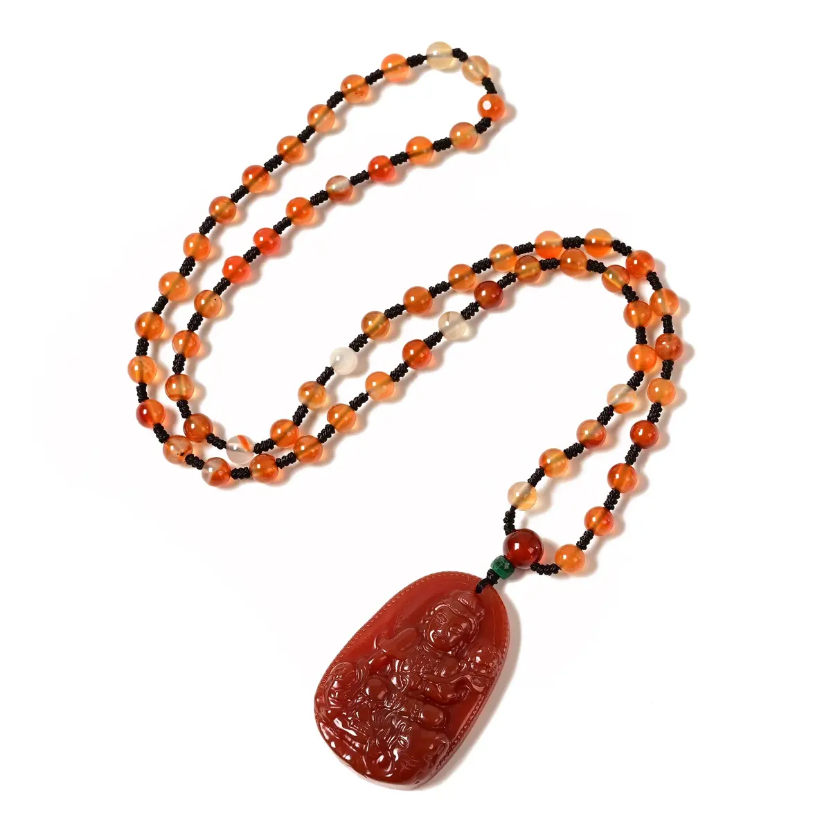 Red Agate Guan Yin Necklace 1