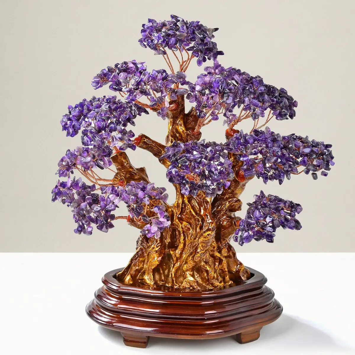 Amethyst Tree Of Life Centerpiece With Over 2,000 Natural Gemstones 1
