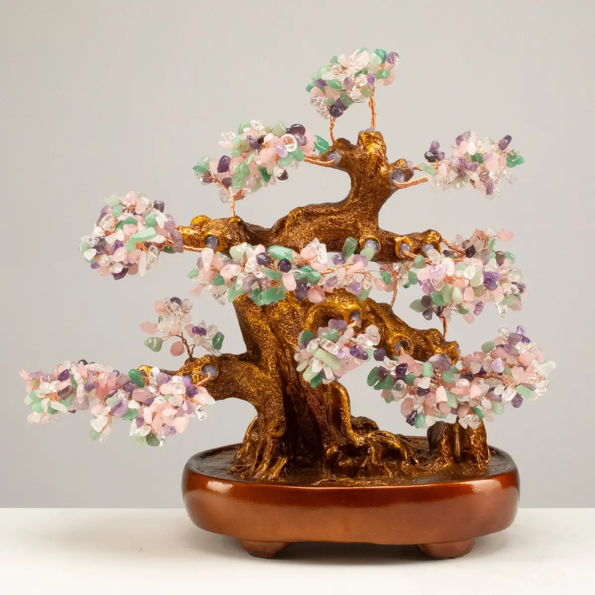 Multi-Gemstone Bonsai Tree Of Life With 1,251 Natural Gemstones 1