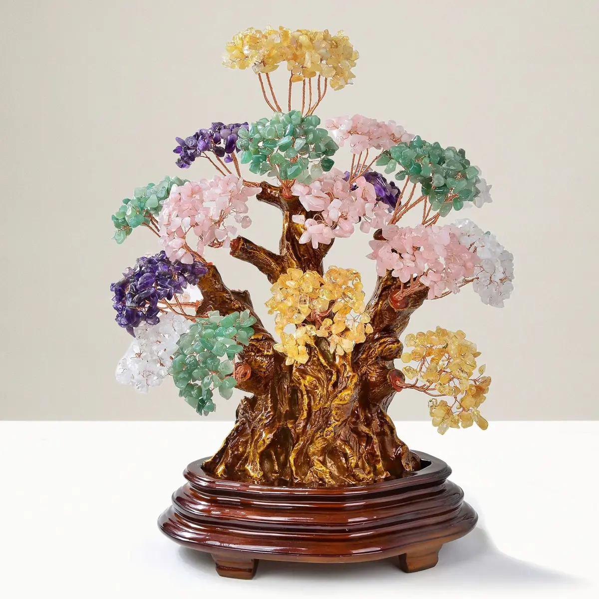 Multi-Gemstone Tree Of Life Centerpiece With Over 2,000 Natural Stones 1