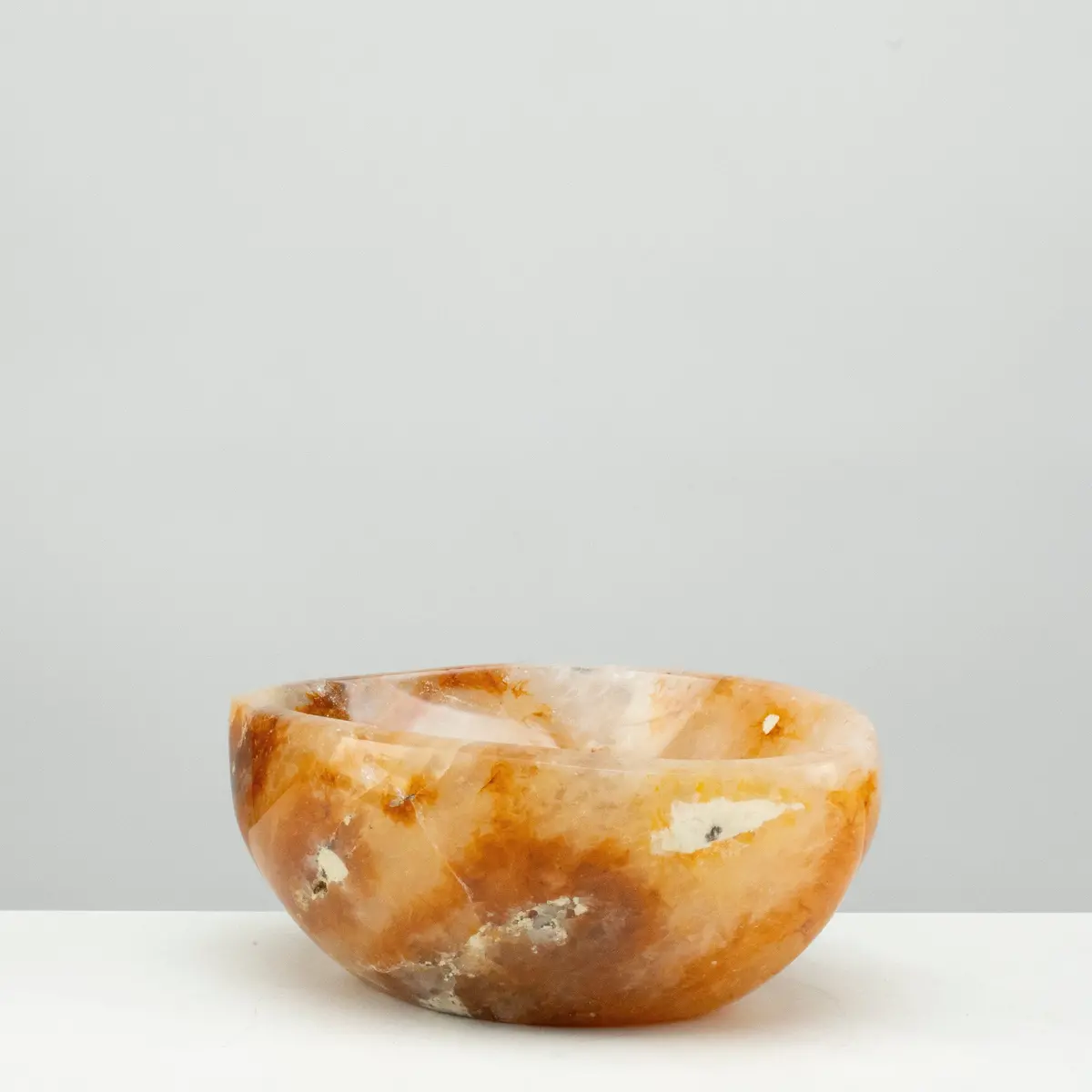 Natural Golden Healer Quartz Bowl (Hematoid Quartz) - 5.5" / 1,100 Grams 1