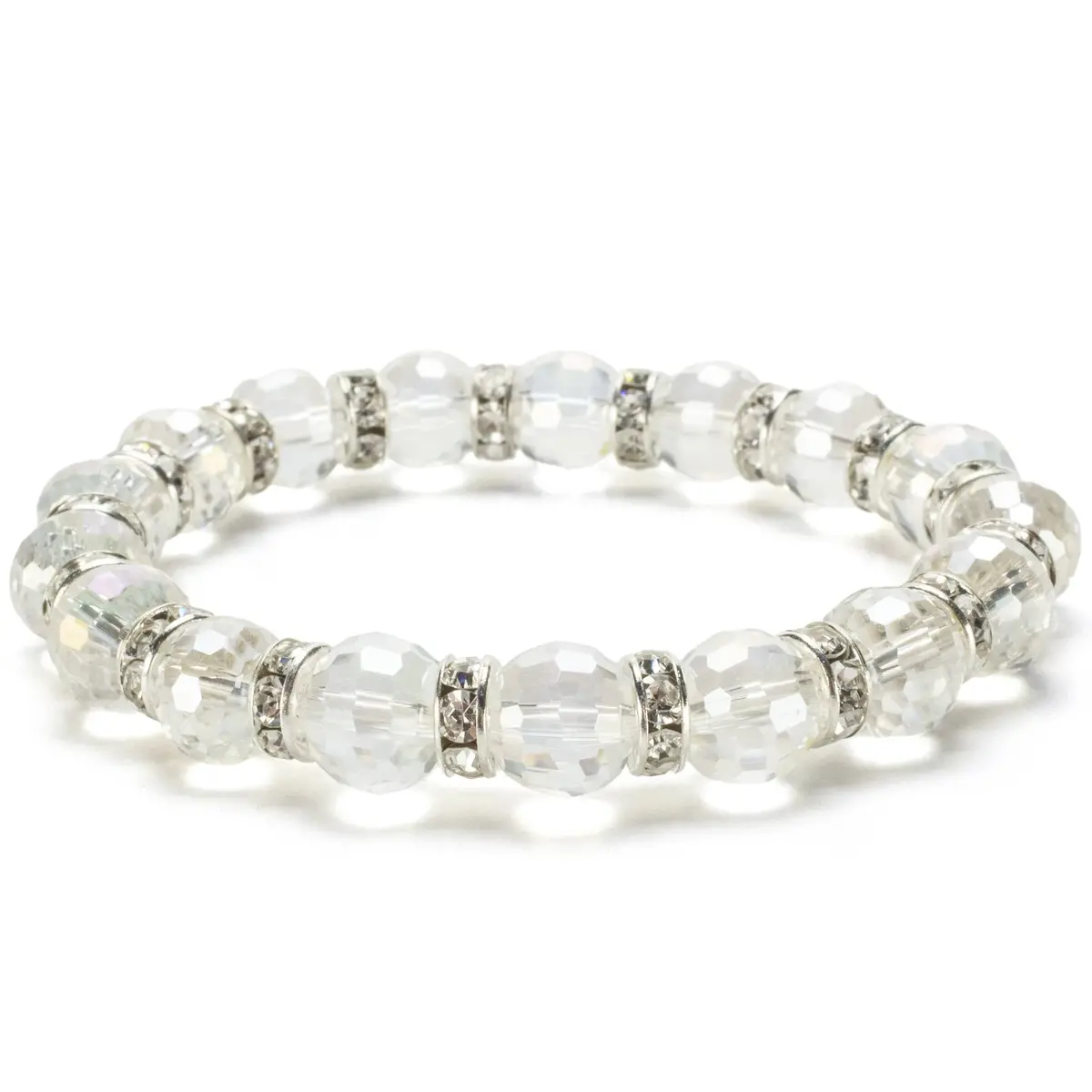 Crystal Aurore Boreale Gorgeous Glass Bracelet With Cubic Zirconia Crystals 1
