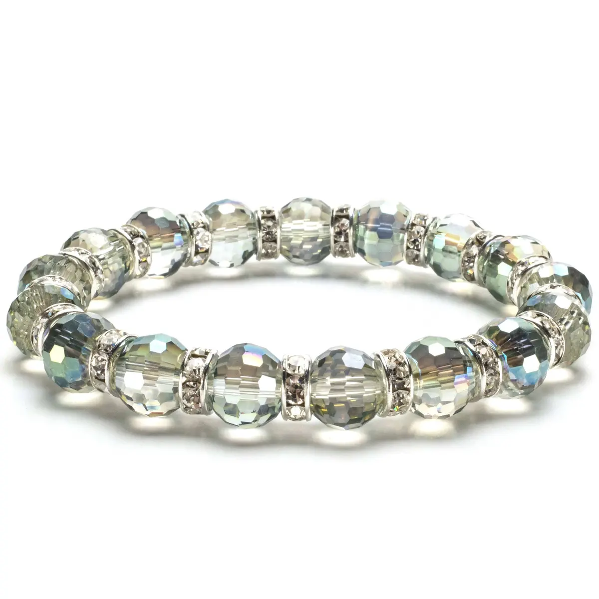 Crystal Vitrail Medium Gorgeous Glass Bracelet With Cubic Zirconia Crystals 1
