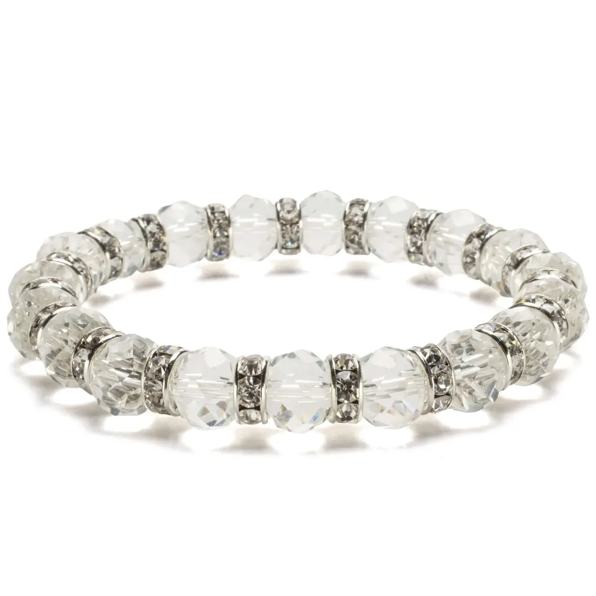 Diamond Gorgeous Glass Bracelet With Cubic Zirconia Crystals 1