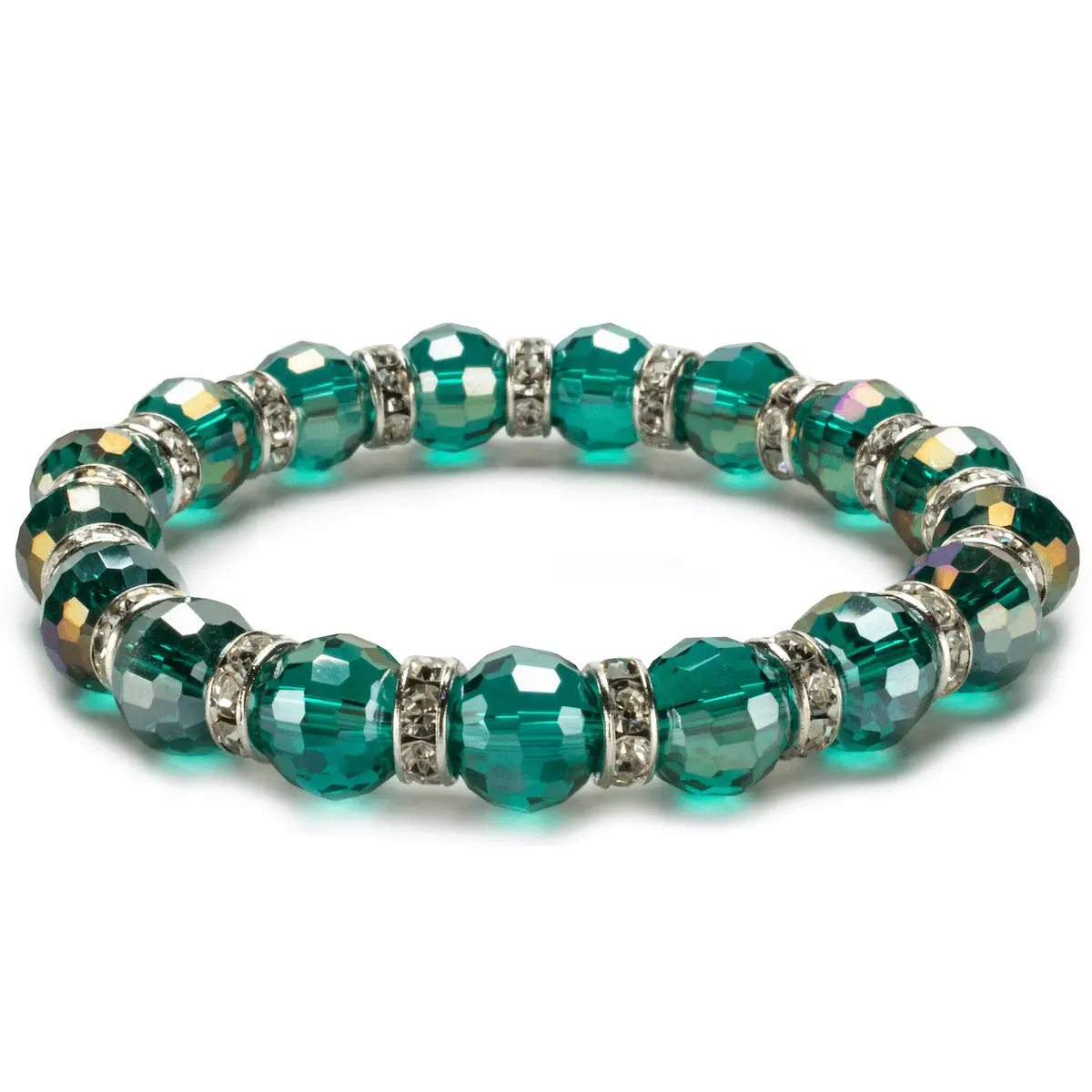 Erinte Gorgeous Glass Bracelet With Cubic Zirconia Crystals 1