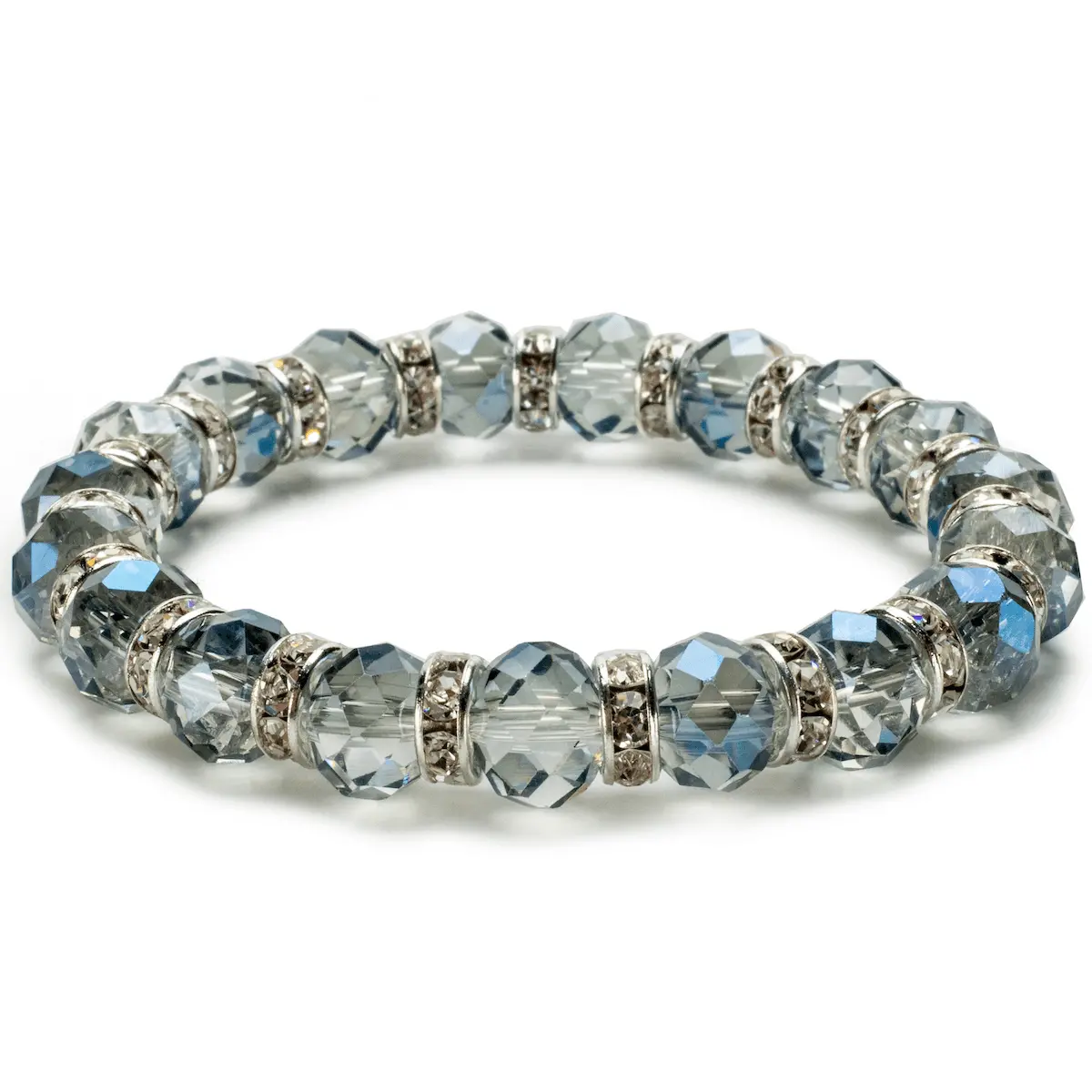 Light Azore Gorgeous Glass Bracelet With Cubic Zirconia Crystals 1