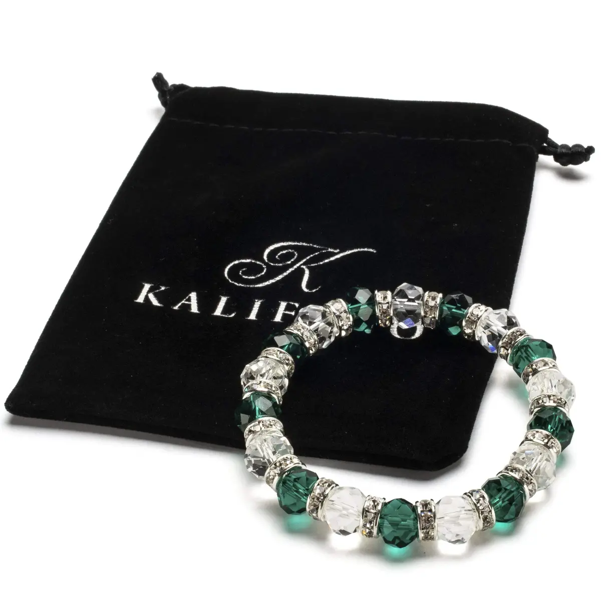 Multi-Colored Gorgeous Glass Bracelet With Cubic Zirconia Crystals 2