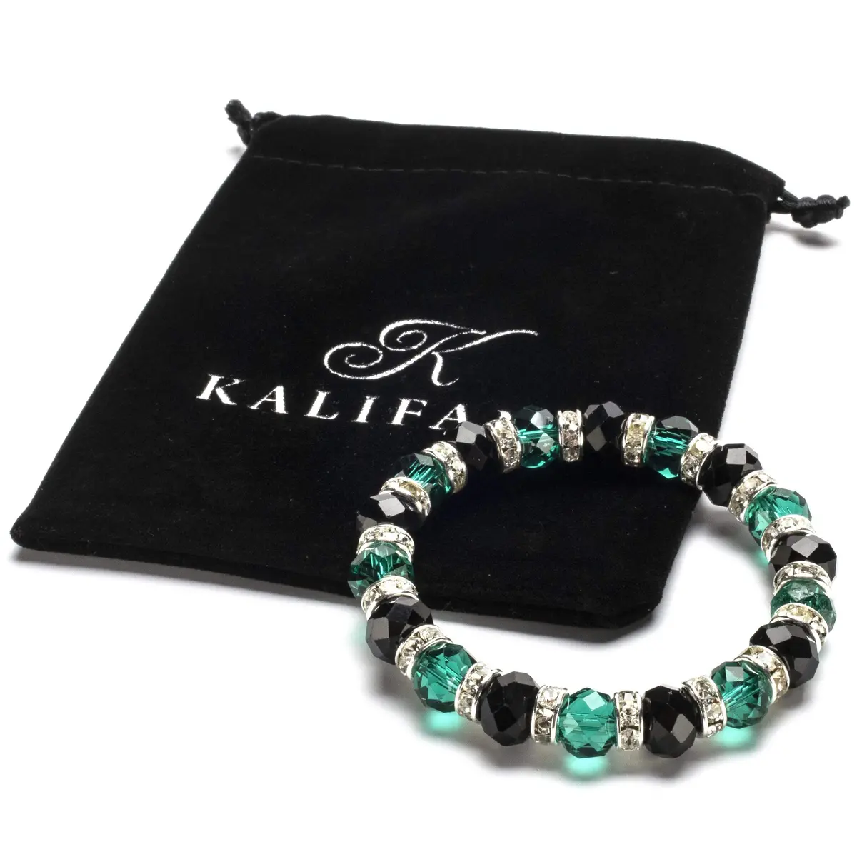 Multi-Colored Gorgeous Glass Bracelet With Cubic Zirconia Crystals 2