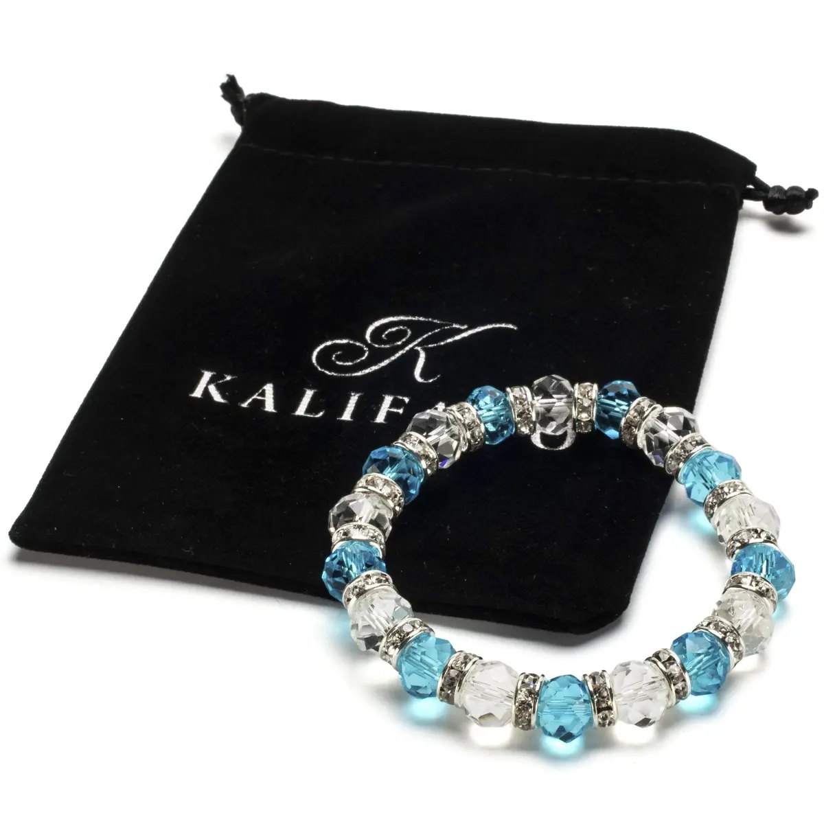 Multi-Colored Gorgeous Glass Bracelet With Cubic Zirconia Crystals 2