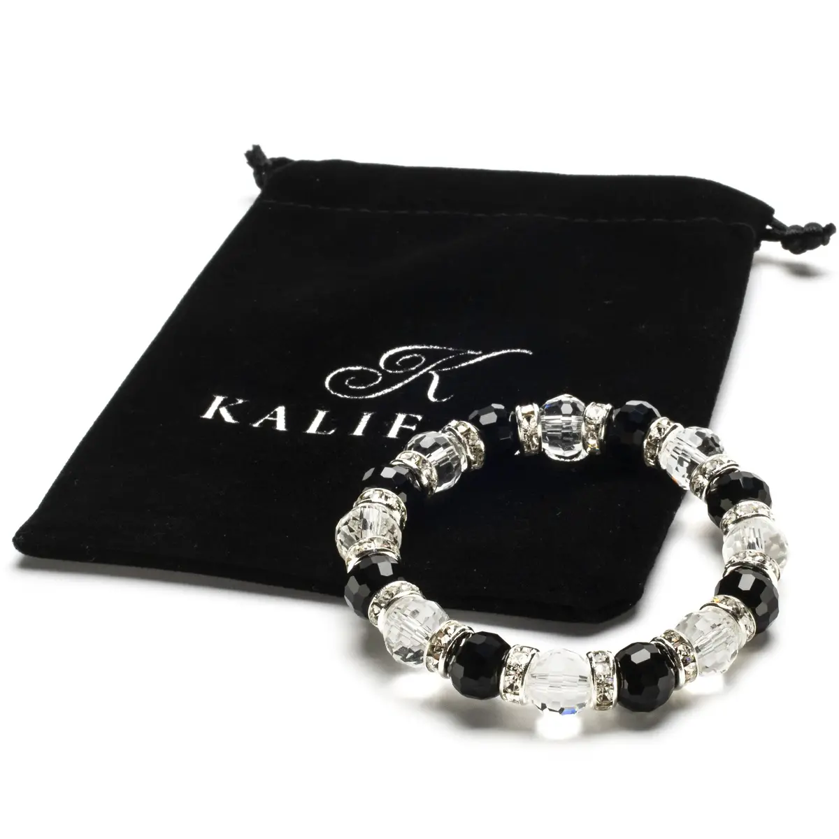 Multicolored Gorgeous Glass Bracelet With Cubic Zirconia Crystals 2