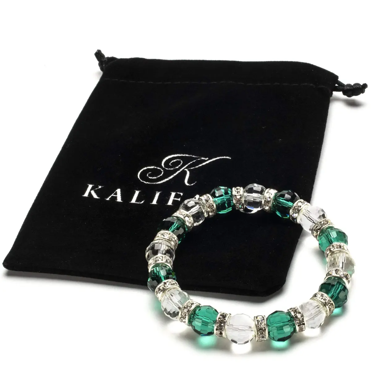 Multicolored Gorgeous Glass Bracelet With Cubic Zirconia Crystals 2