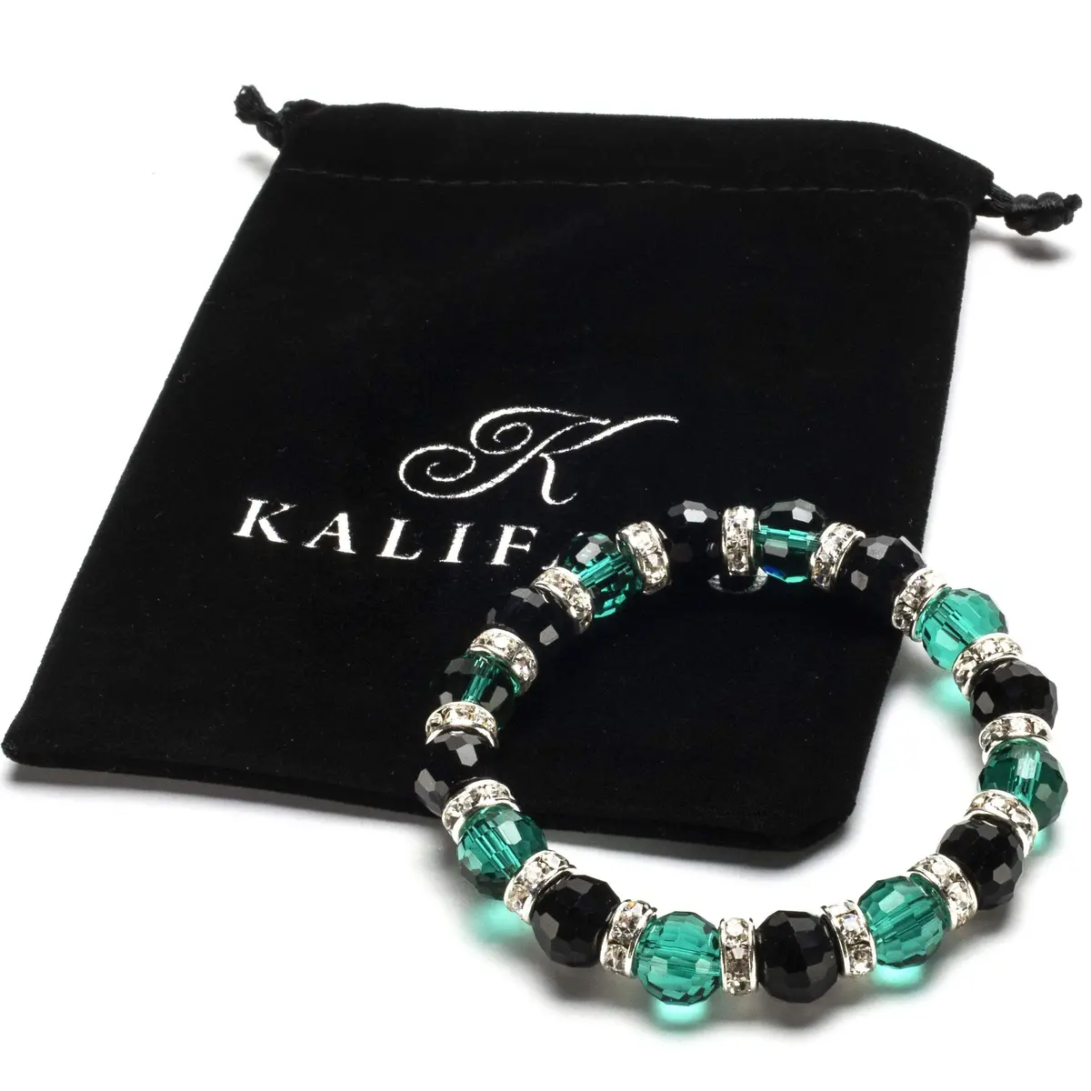 Multicolored Gorgeous Glass Bracelet With Cubic Zirconia Crystals 2