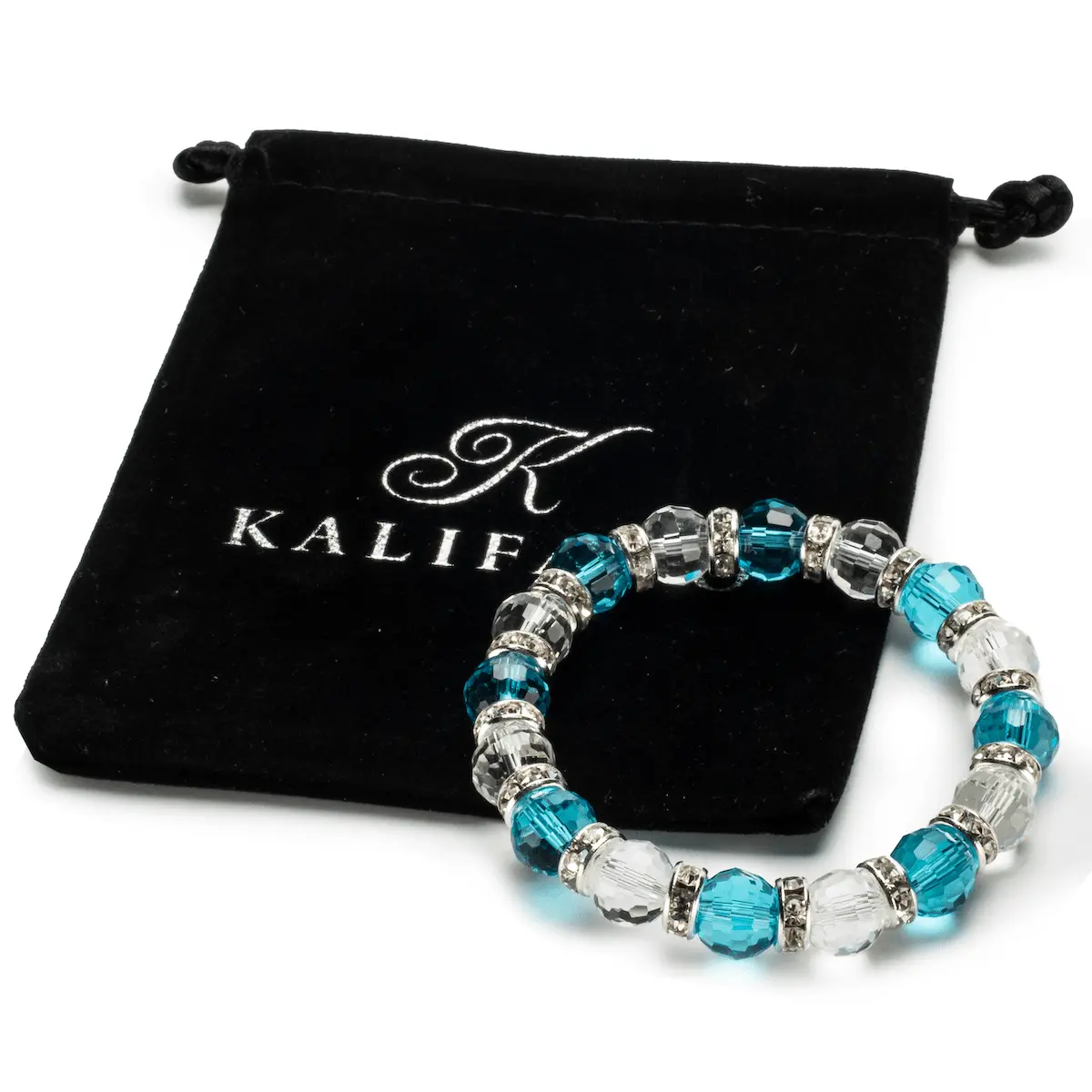 Multicolored Gorgeous Glass Bracelet With Cubic Zirconia Crystals 2