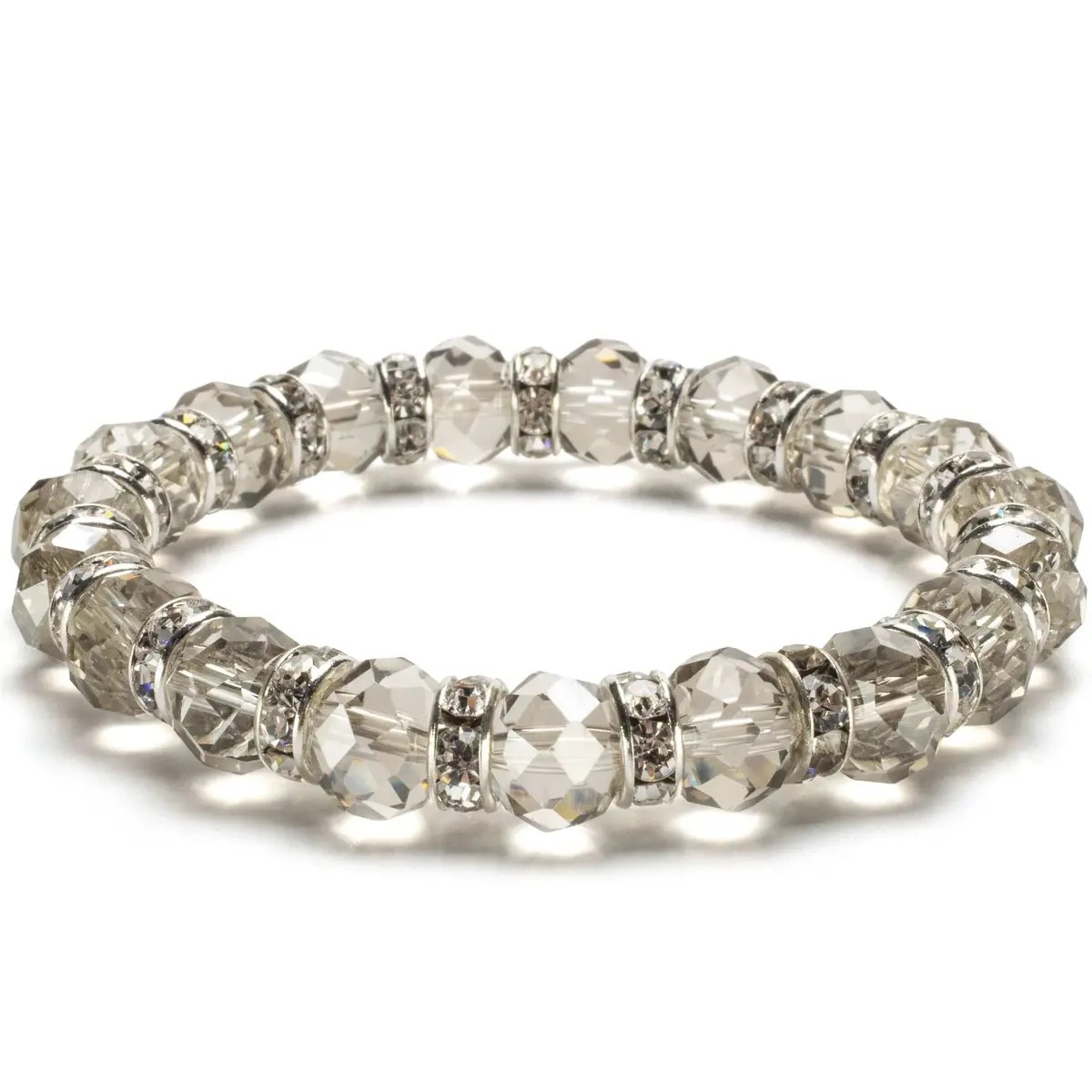 Topaz Gorgeous Glass Bracelet With Cubic Zirconia Crystals 1