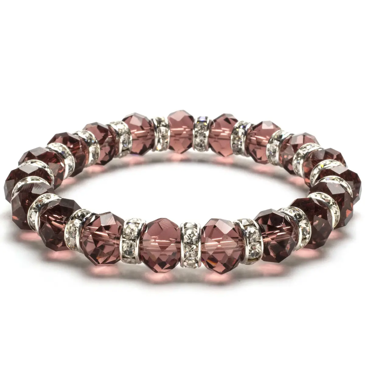 Tourmaline Gorgeous Glass Bracelet With Cubic Zirconia Crystals 1