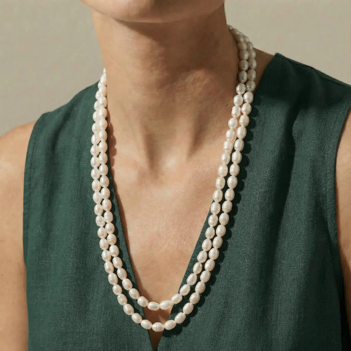 54" Genuine Cultured Freshwater 8-10 Mm Necklace 1
