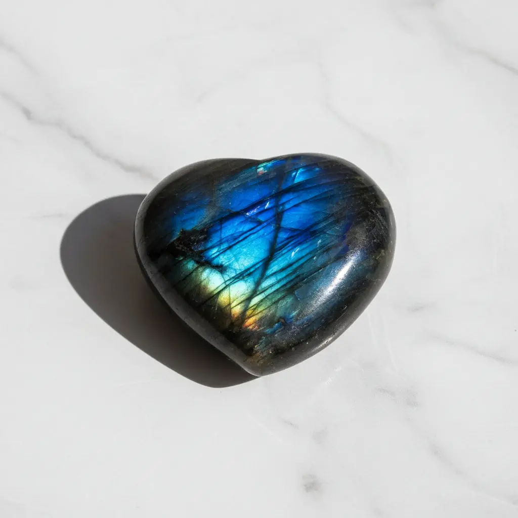 Labradorite Heart Carving 1