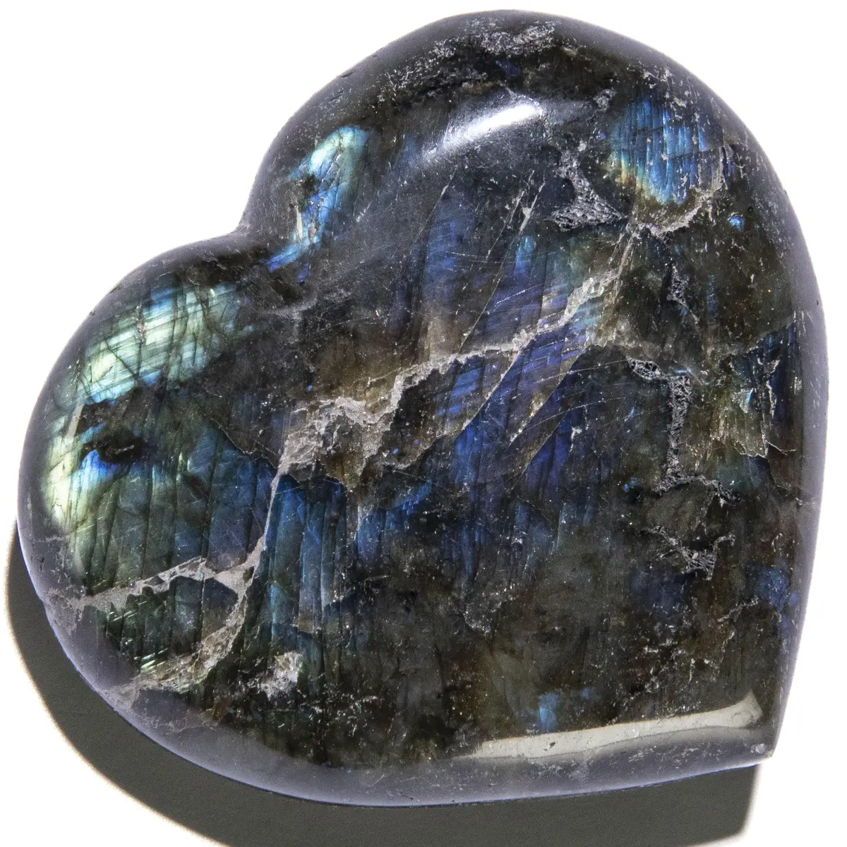 Labradorite Gemstone Heart Carving 230G / 3.5In. 1