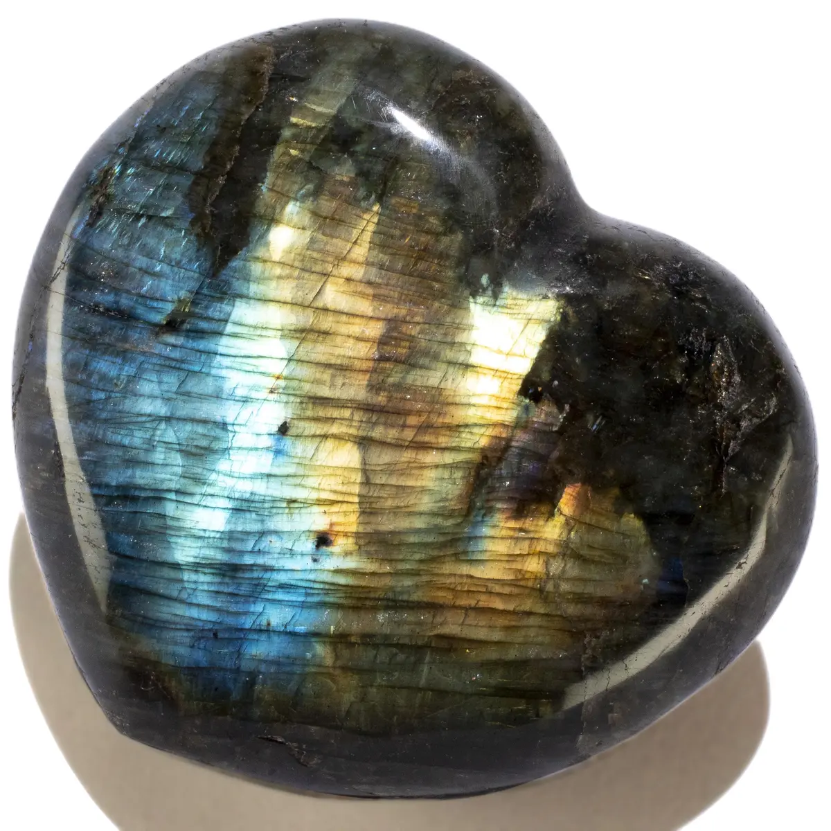 Labradorite Gemstone Heart Carving 300G / 3.5In. 1