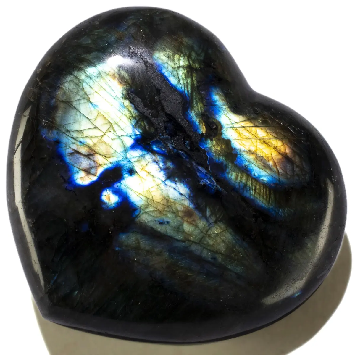 Labradorite Gemstone Heart Carving 560G / 4.5In. 1