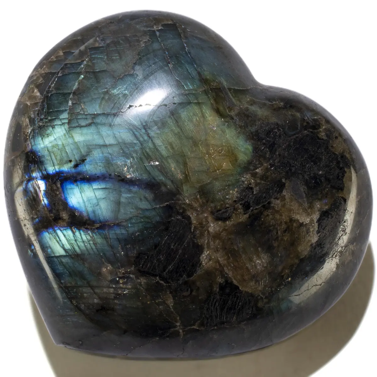 Labradorite Gemstone Heart Carving 650G / 4.5In. 1