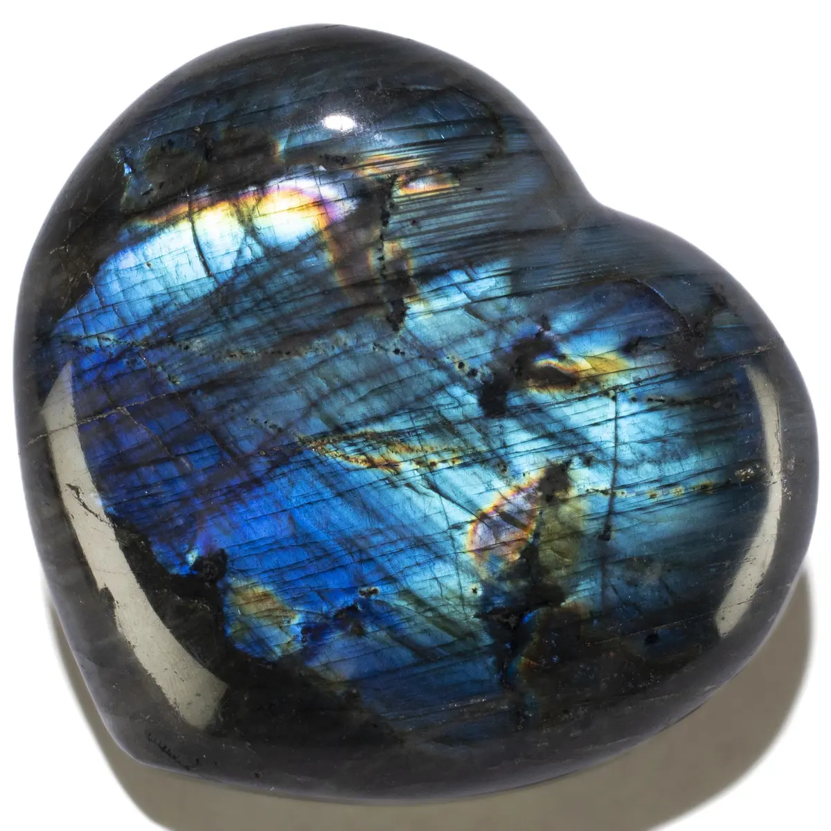 Labradorite Gemstone Heart Carving 825G / 5In. 1