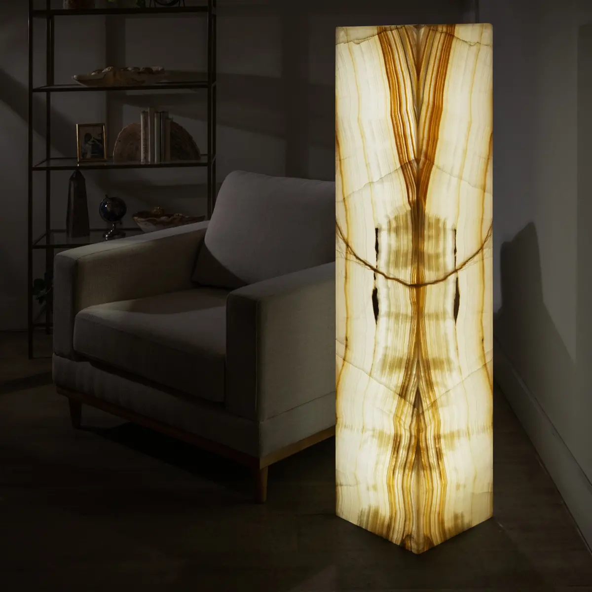 Amber Onyx Light Tower - 56 In 1