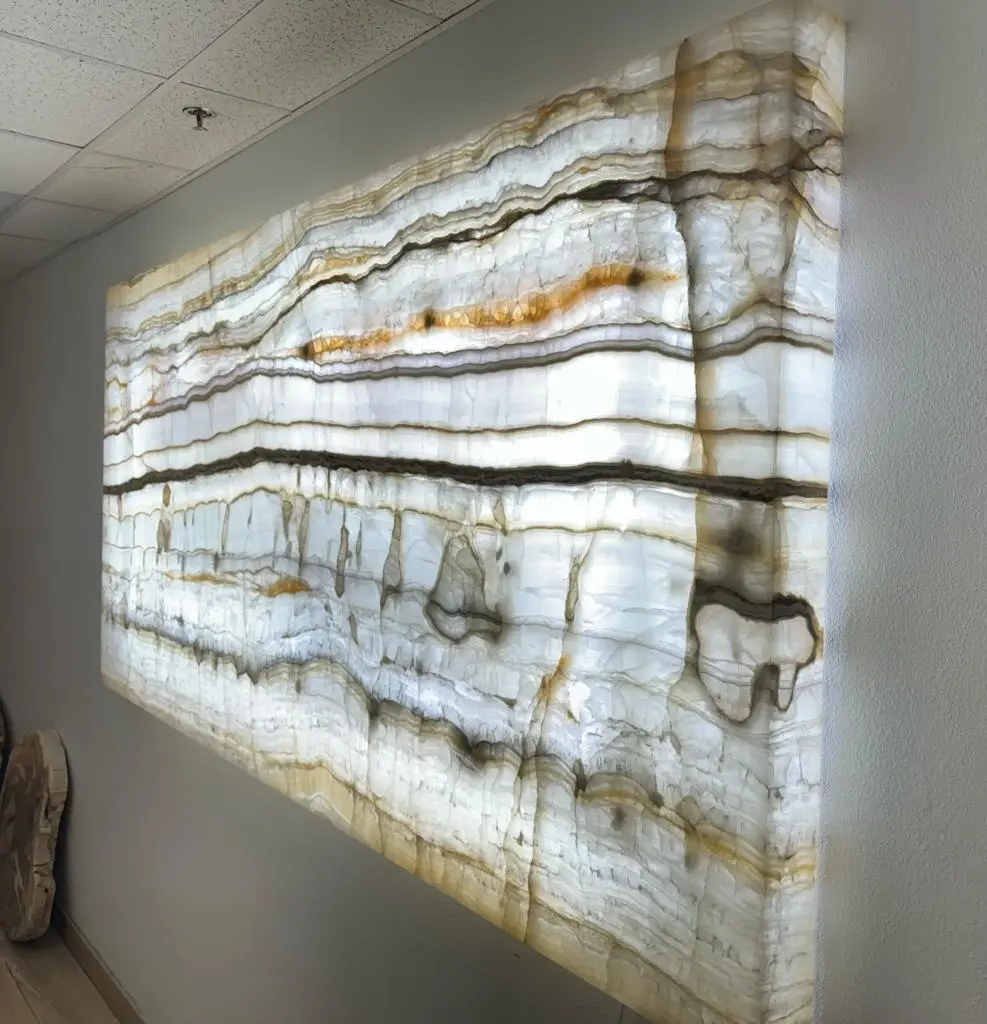 Nacar Onyx Wall Light Panel - 100" 1