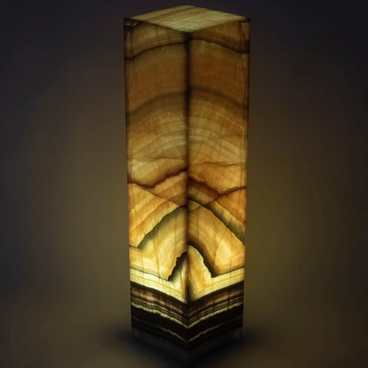 Natural Onyx Lamp Light Tower 32" Tall 1