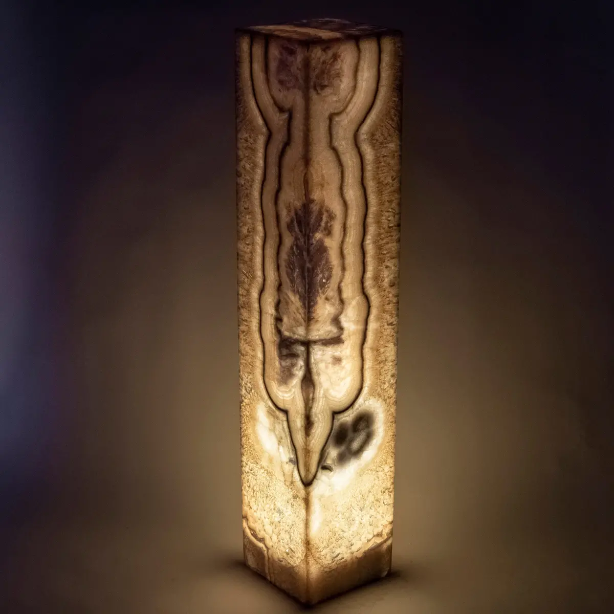 Natural Onyx Lamp Light Tower 40" Tall 1