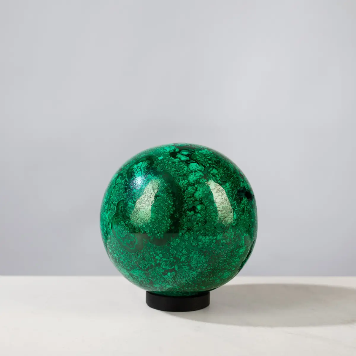 Malachite Sphere Carving From Congo - 5" / 2,724 G 1
