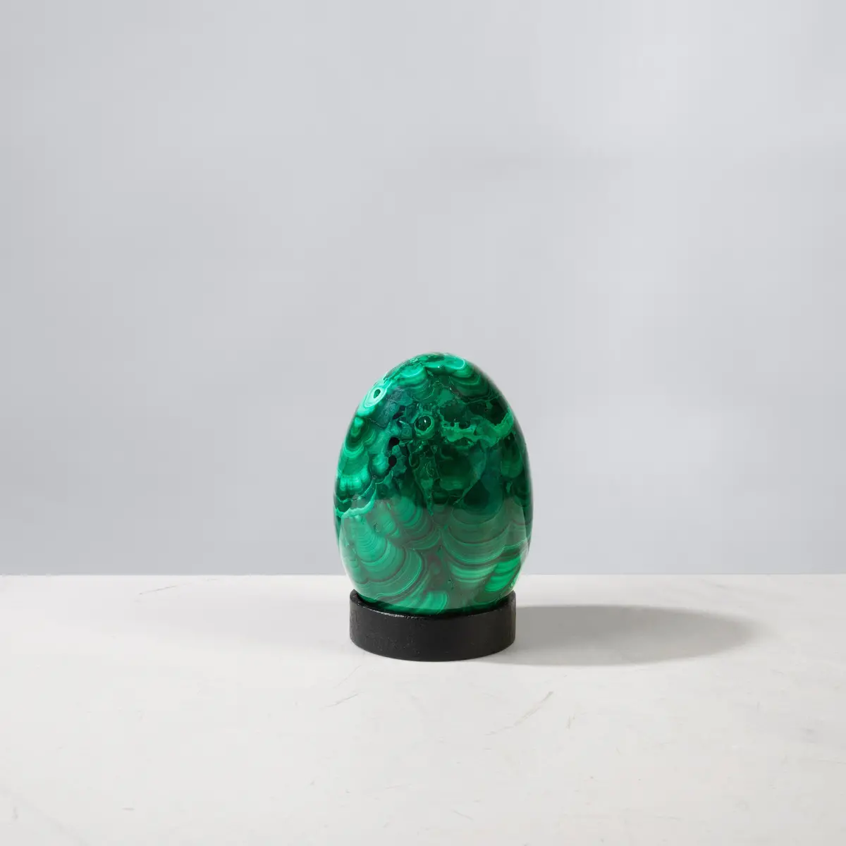 Natural Congo Malachite Egg - 3.25" / 542 Grams 1