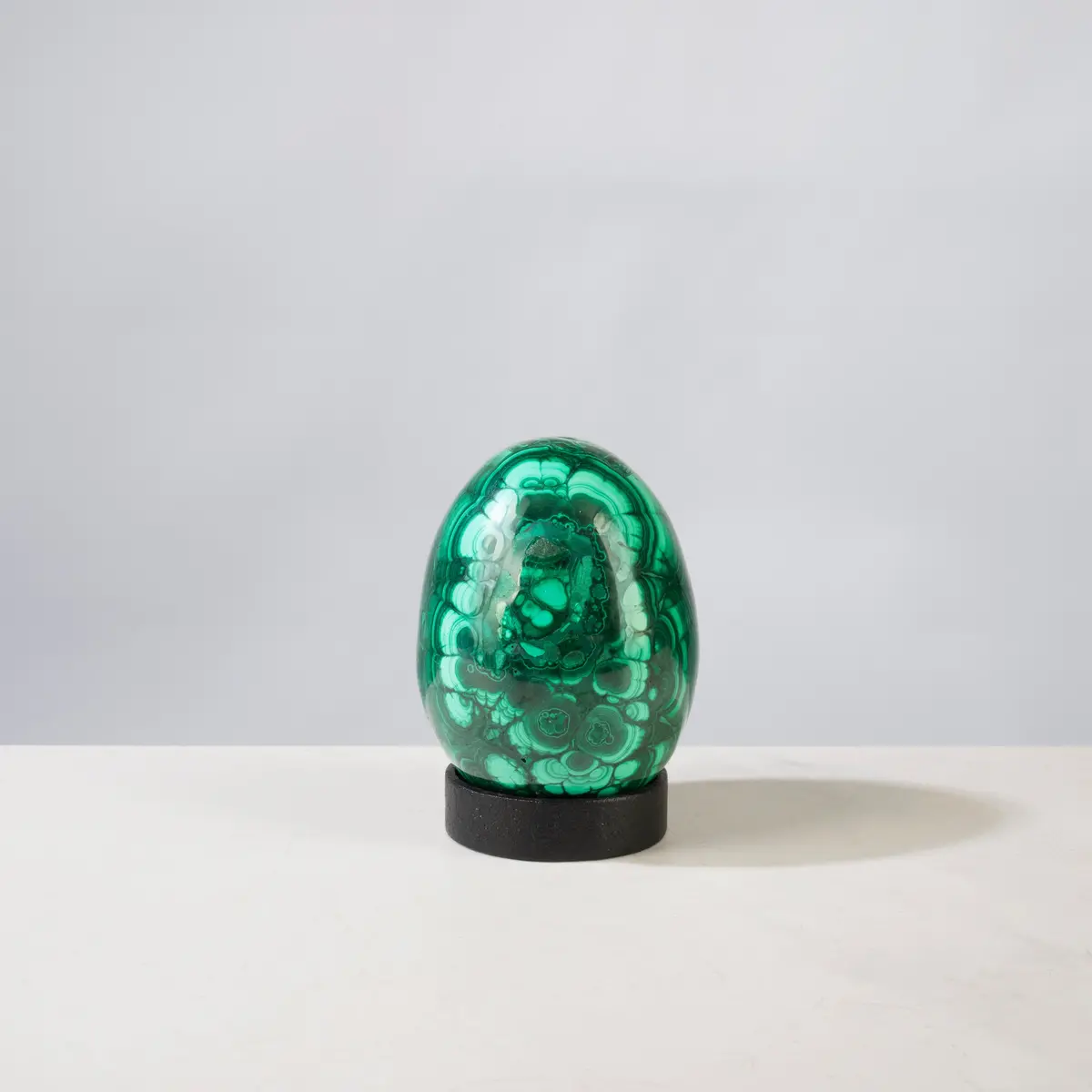 Natural Congo Malachite Egg - 3.5" / 586 Grams 1