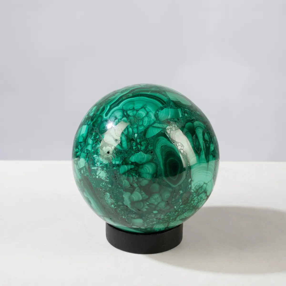 Natural Congo Malachite Sphere - 3.5"  / 1,242 Grams 1