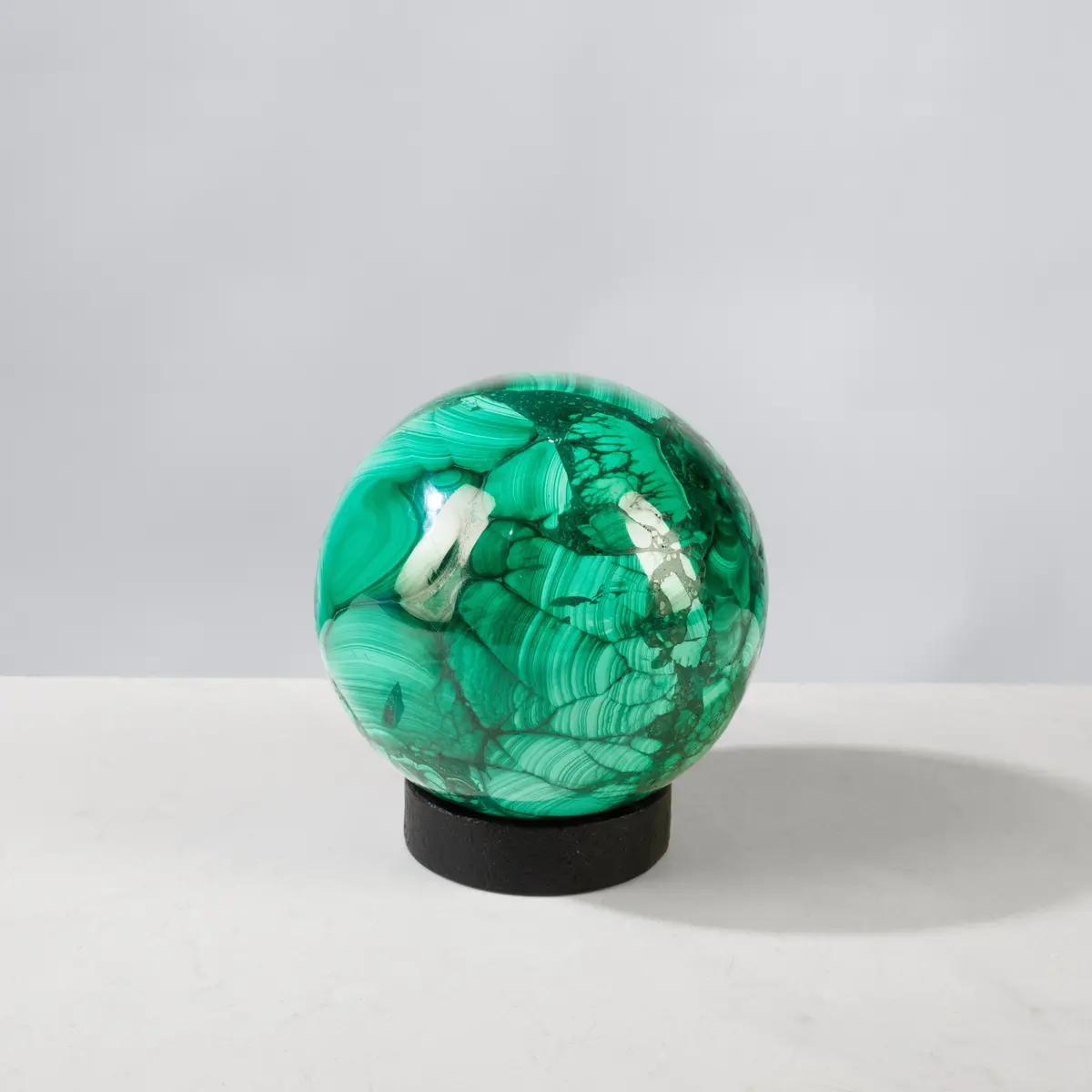 Natural Congo Malachite Sphere - 3" / 876 Grams 1