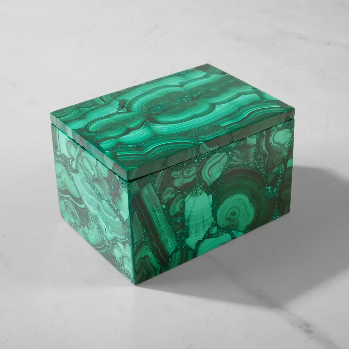Natural Congo Malachite Vanity Box - 4" / 554 Grams 1