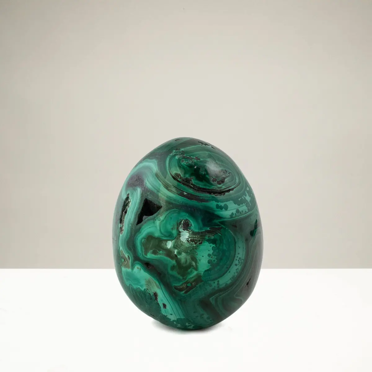Natural Malachite Egg Carving From Congo - 1.5" / 50-100G 1