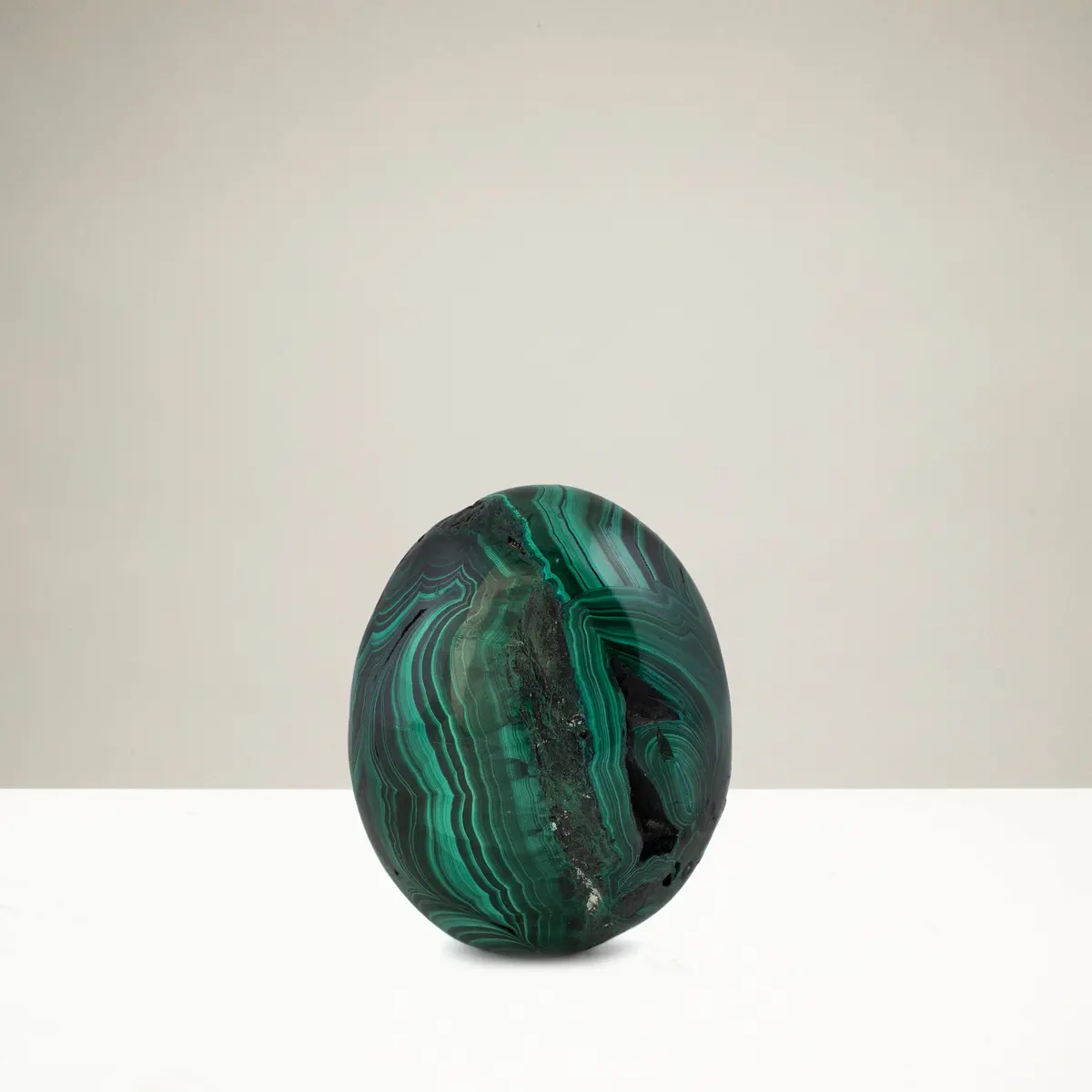 Natural Malachite Egg Carving From Congo - 2.5" / 200-300 Grams 1