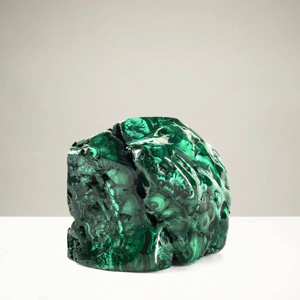 Rare Natural Green Malachite Polished Freeform Specimen From Congo - 4.6 Kg / 10.2 Lbs 1