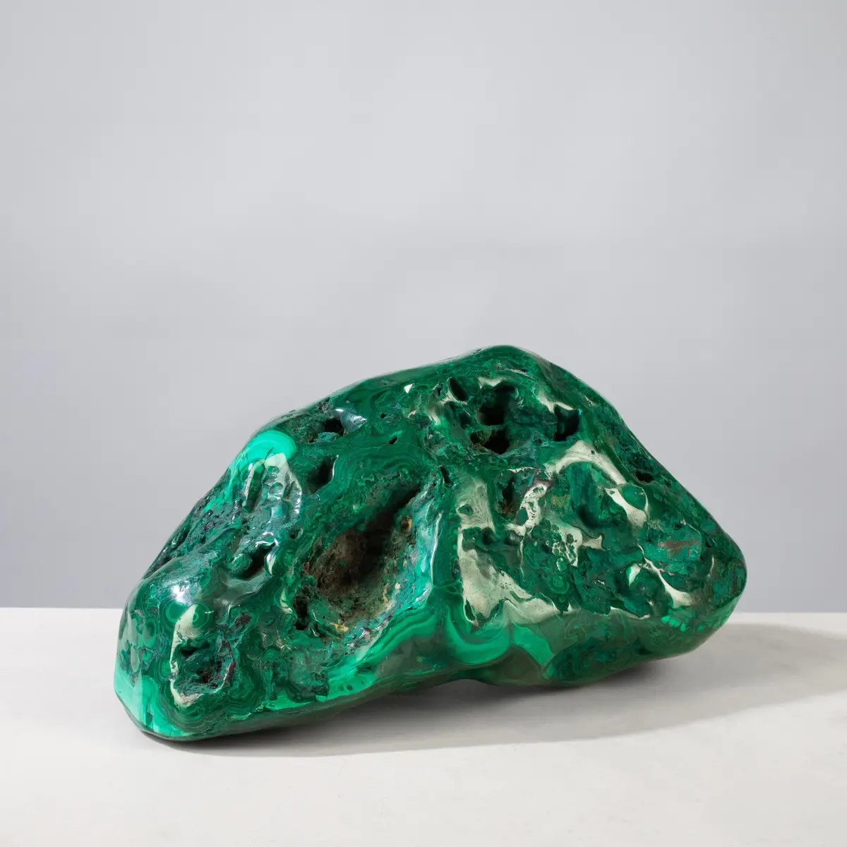 Rare Natural Green Malachite Polished Freeform Specimen From Congo - 5.5 Kg / 12.1 Lbs 1