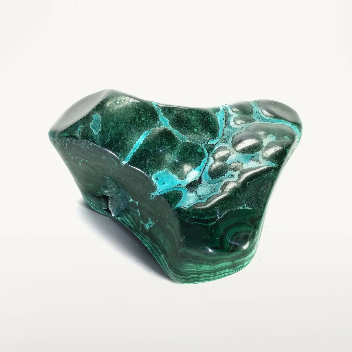 Rare Natural Green Malachite With Blue Chrysocolla Freeform Specimen From Congo - 0.7 Kg / 1.5 Lbs 1
